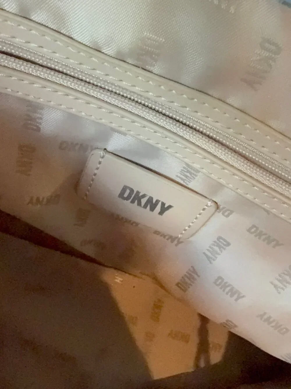 DKNY Brady Medium Graffiti Logo Tote Crossbody Bag Multicolor